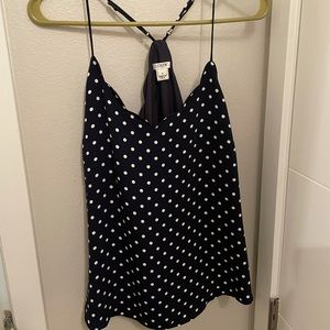 Polka Dot tank - Navy and White